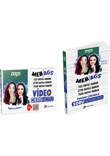 2025 Meb Ags Mevzuat Bilgisi (222, 1739, 7528 Sayılı Kanun) Video Ders Notu / Soru Bankası 2 Li Set