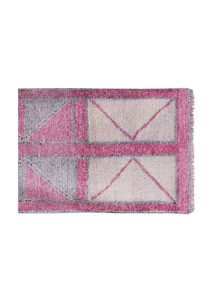 El Dokuma Geometrik Desenli Uzun Yolluk Halı 89 x 276 cm modelleri