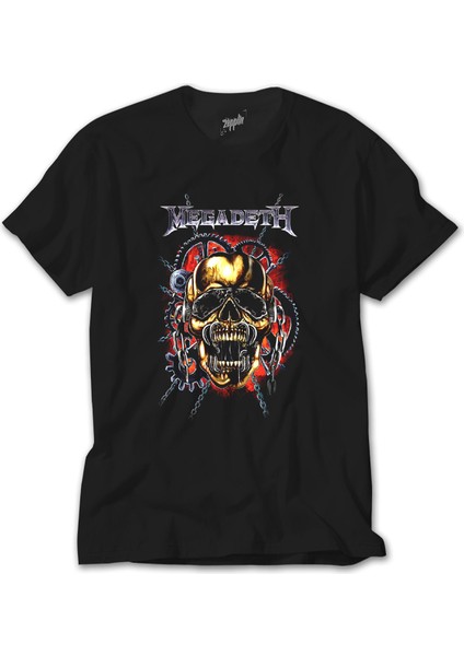 Megadeth Skull Slave Siyah Tişört