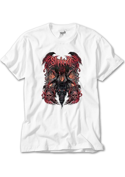 Slipknot Ram Head Beyaz Tişört