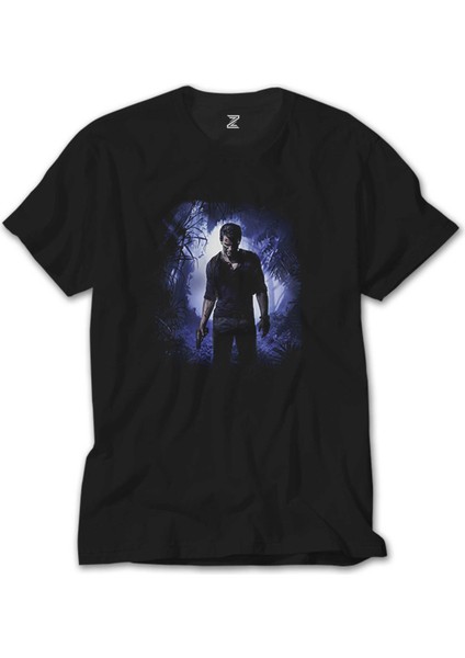 Uncharted 4 Nathan Drake Siyah Tişört