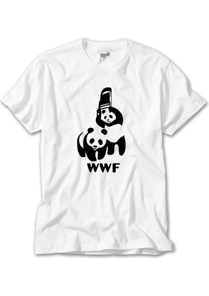 Ufc Wwf Panda Beyaz Tişört