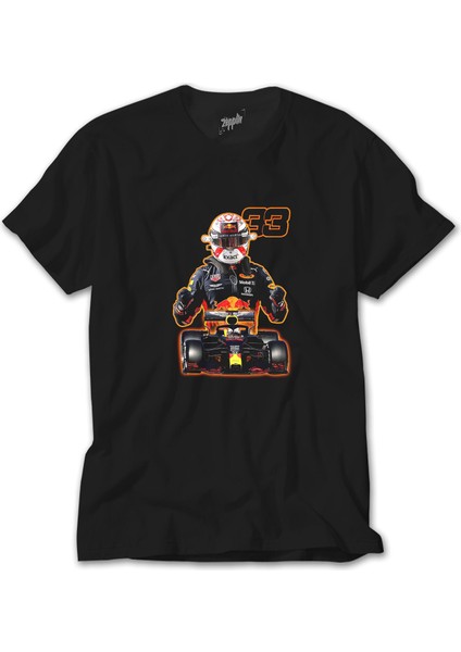 F1 Redbull Max Verstappen Siyah Tişört