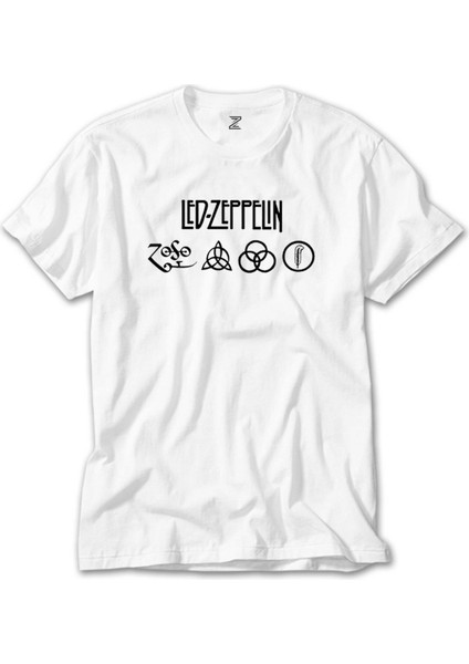 LED Zeppelin Zoso Beyaz Tişört