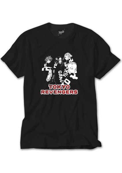 Tokyo Revengers Characters Siyah Tişört