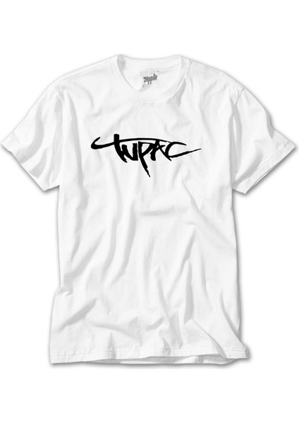 Tupac Logo 2 Beyaz Tişört