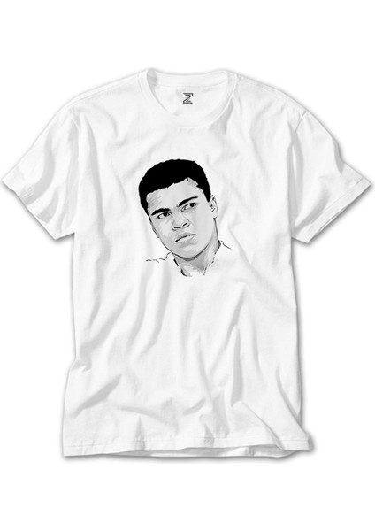Muhammed Ali Drawing Beyaz Tişört