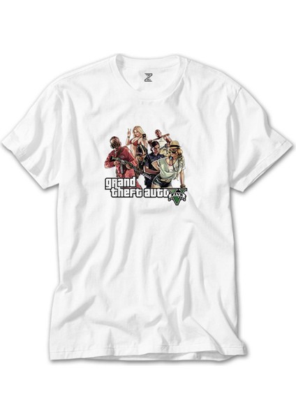 Grand Theft Auto Five Team Beyaz Tişört