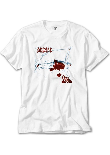 Deicide Once Upon The Cross Beyaz Tişört