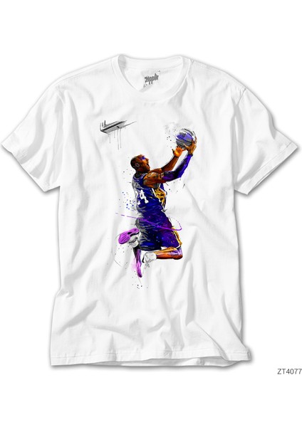 Kobe Bryant Slam Dunk Beyaz Tişört