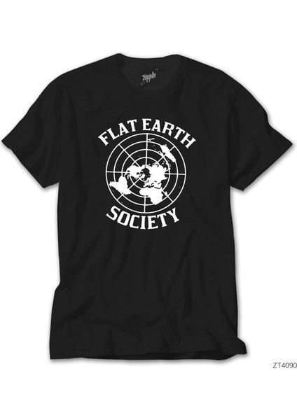 Flat Eart Socıety Siyah Tişört