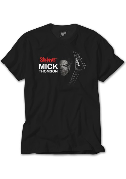 Slipknot Mick Thomson Poster Siyah Tişört