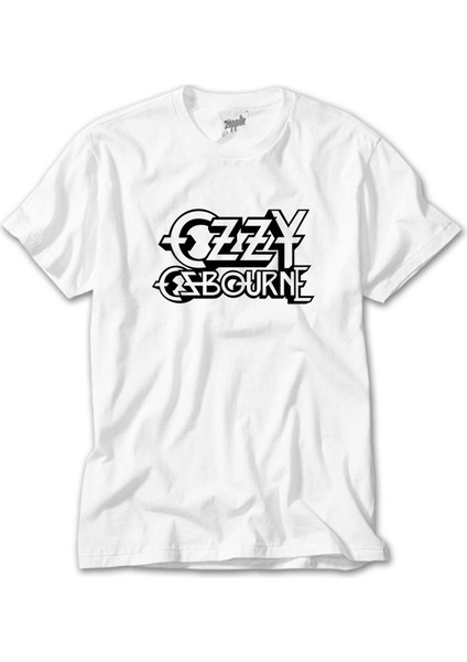 Ozzy Osbounre Logo Beyaz Tişört