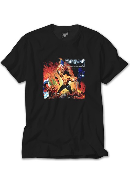 Manowar Warriors Of The World Siyah Tişört
