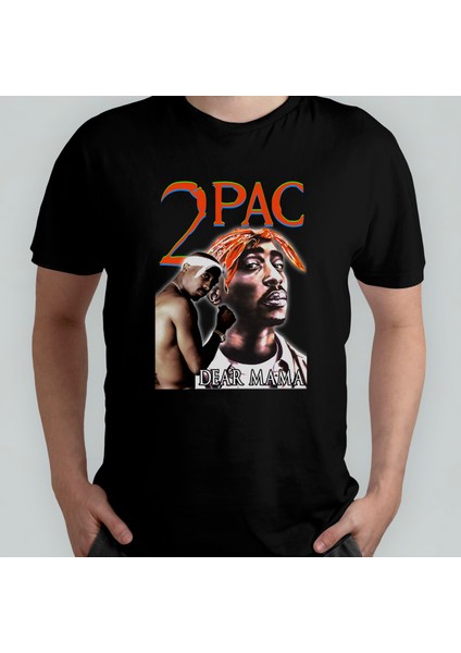 Tupac 2pac Pamuklu Bisiklet Yaka T-Shirt Model 2