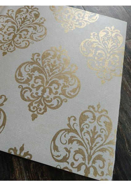 Altın Varak Damask Desen Duvar Kağıdı 5m2 fiyatları