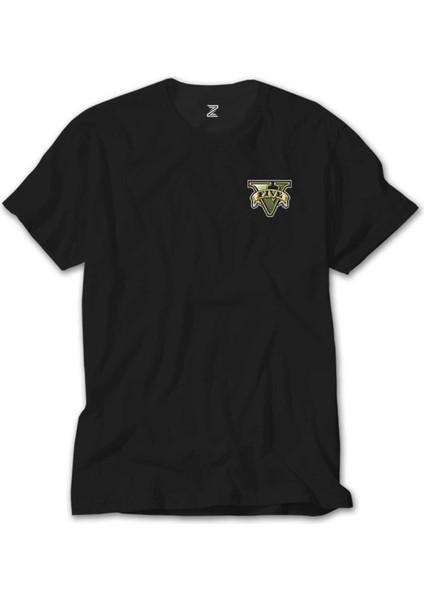 Gta Five Green Logo Siyah Tişört