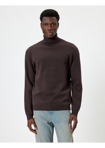 Boğazlı Kazak Triko Basic Uzun Kollu modelleri