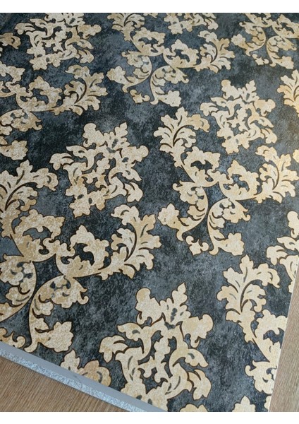 Black Serisi Antrasit Krem Damask Desenli Silinebilir Duvar Kağıdı 16 M² modelleri