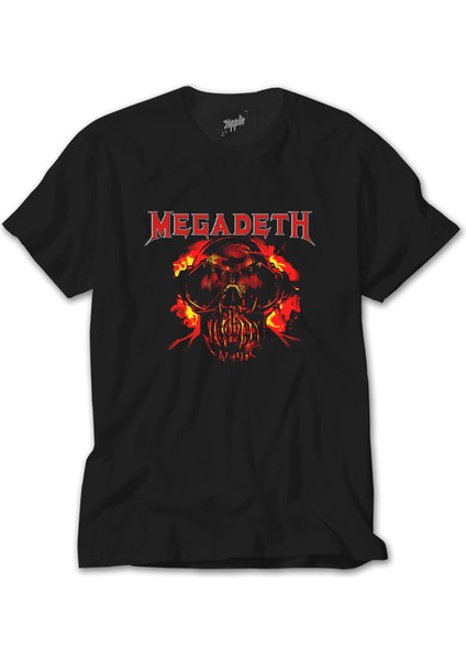 Megadeth Burn Skull Siyah Tişört