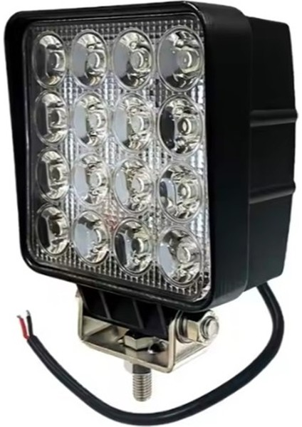 16 LED Kare 9-48 Volt 48 Watt IP67 Çalışma Lambası
