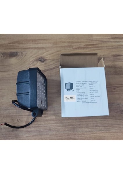 16 LED Kare 9-48 Volt 48 Watt IP67 Çalışma Lambası