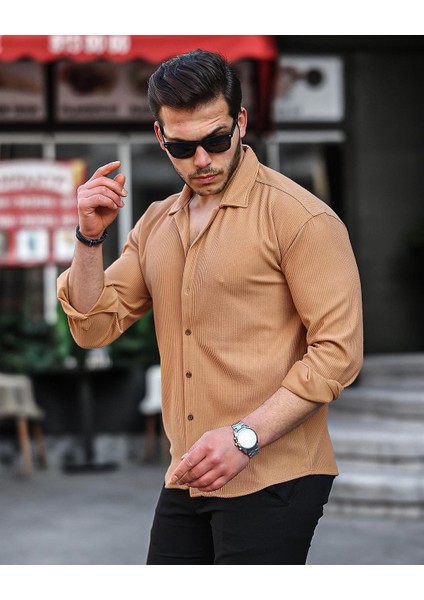Fitilli Ottoman Dokulu Gömlek