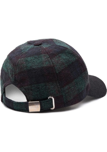 Symere Lacivert-Yeşil Baseball Cap Ekoseli Kaşe Nakışlı ve Metal Tokalı Standard Fit Unisex Şapka fiyatları