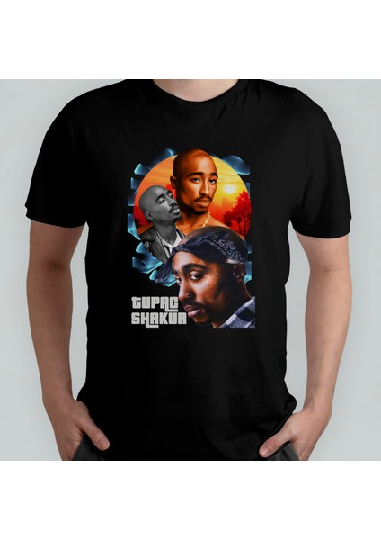 Tupac 2pac Pamuklu Bisiklet Yaka T-Shirt Model 6