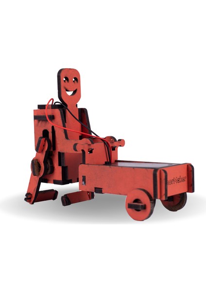 Sepetli Robot Dc Motorlu Ahşap Oyuncak Stem-A Seti