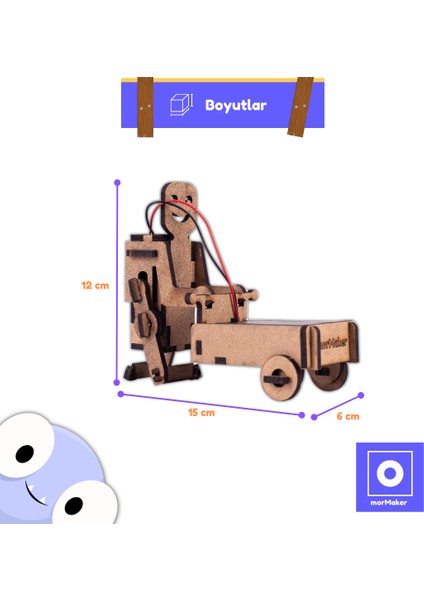 Sepetli Robot Dc Motorlu Ahşap Oyuncak Stem-A Seti fiyatları