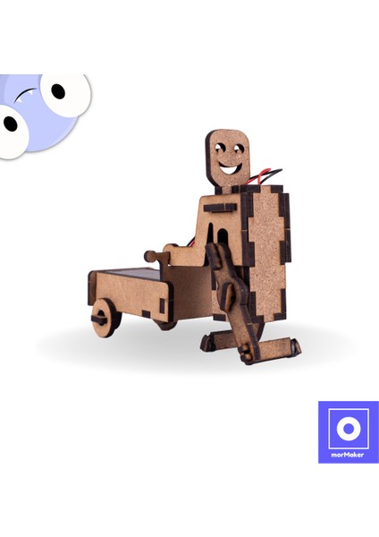 Sepetli Robot Dc Motorlu Ahşap Oyuncak Stem-A Seti modelleri
