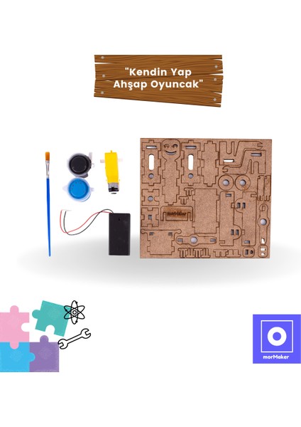 Sepetli Robot Dc Motorlu Ahşap Oyuncak Stem-A Seti indirimleri