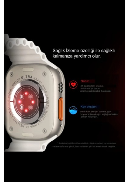 Watch 8 Ultra Series Ios Android Uyumlu T 800 Serisi Spor ve Sağlık Sensörlü T 800 Ultra Akıllı Saat