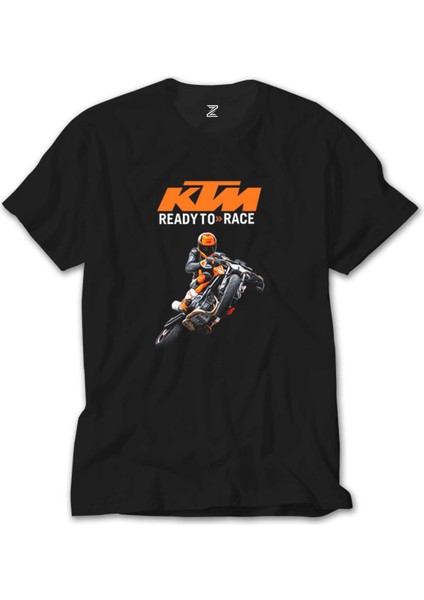 Ktm Ready To Race Moto Siyah Tişört