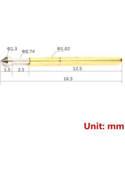 Pogo Pin P75-E2 100 Adet Set Altın Kaplama Yaylı Test Probu Pim 1.3mm Konik Kafa Programlayıcı fiyatları