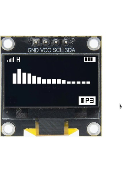 0.96 Inch Beyaz OLED LCD Modül 128X64 Pixel Iıc I2C Seri 0.96” Ekran