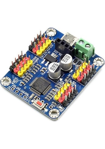 16 Kanal Servo Motor Kontrol Kartı Robot Pwm Motor Sürücü USB Ttl