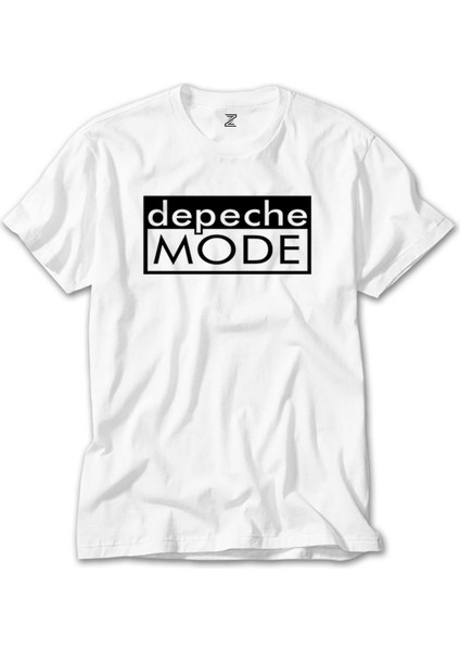 Depeche Mode Text Beyaz Tişört