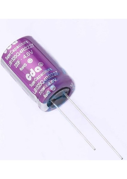 220F 4V 5A Süpercap 13X20MM Dıp Süper Kapasitör Enerji Depolama Güneş Rüzgar Akü Batarya Güç Kaynağı