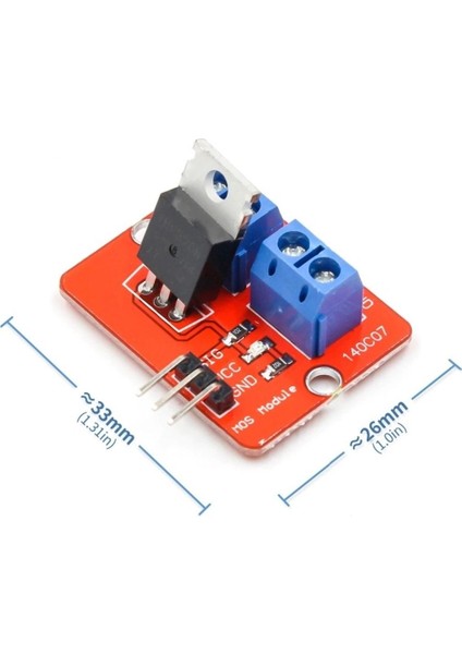 IRF520 Mosfet Sürücü Kartı Klemens Bağlantı Soketi Ssr Röle Motor LED Lamba Parlaklık Dimmer