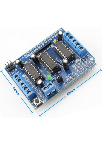 Arduino L293D Motor Sürücü Shield Alt Kart Dc 36V 0.6A 4x Dc Motor 2x Step Motor 2x Servo Motor Uno