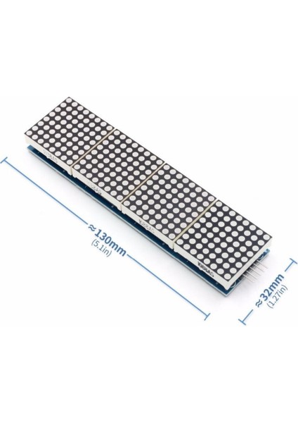 MAX7219 4 Adet 8x8 64 Nokta LED Matrix Modül Dot Matrix 5V Ortak Katot LED Ekran Saat