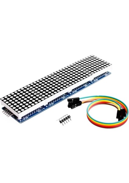 MAX7219 4 Adet 8x8 64 Nokta LED Matrix Modül Dot Matrix 5V Ortak Katot LED Ekran Saat