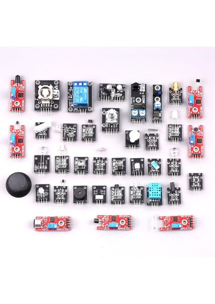 Arduino 37 Parça Sensör Seti Sıcaklık Nem Işık Ses Renk Alev Nabız Manyetik Titreşim Lazer Ir Buton