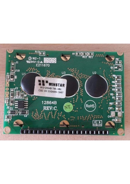 Winstar 2.4 Inch WG12864B-TMI-V#N Mavi Glcd Modül 5V 128X64 Pixel Grafik LCD Display Ekran Gösterge
