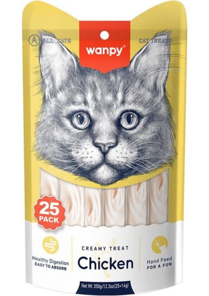 Tavuklu Destekleyici Krema Kedi Ödül Maması 14gr (25'li) - 3 Paket fiyatları