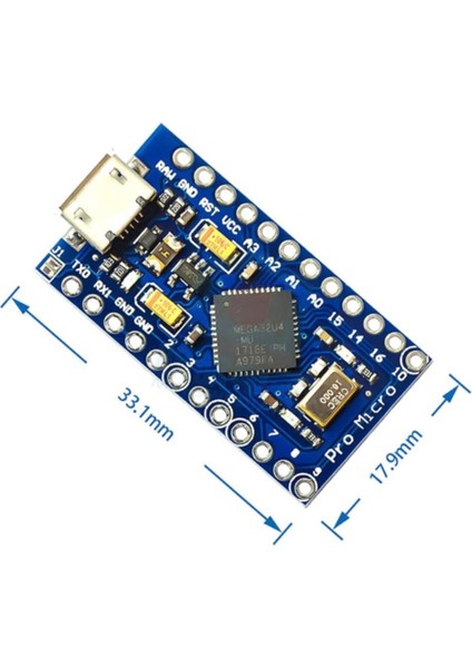Arduino Pro Micro ATMEGA32U4 Micro USB 5V 16 Mhz Atmel Arduino Geliştirme Kartı Elektronik Devre