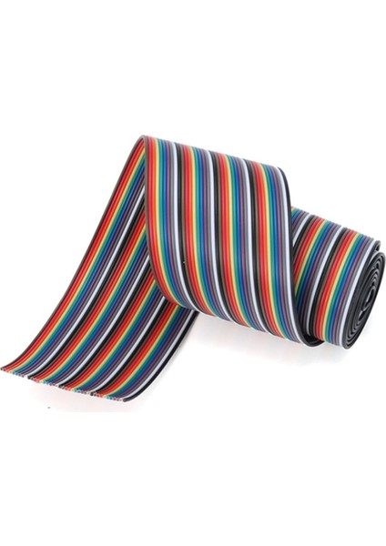 40 Pin Rainbow Ribbon Idc Kablo 1 Metre 10 Renk Dupont Kablo Flat