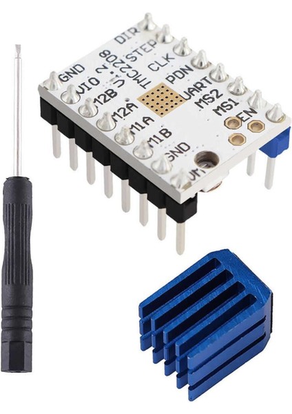 Mks Trinamic TMC2208 V1.2 Step Motor Sürücü Soğutuculu Makerbase 1/256 Step 1.4A Cnc 3D Yazıcı